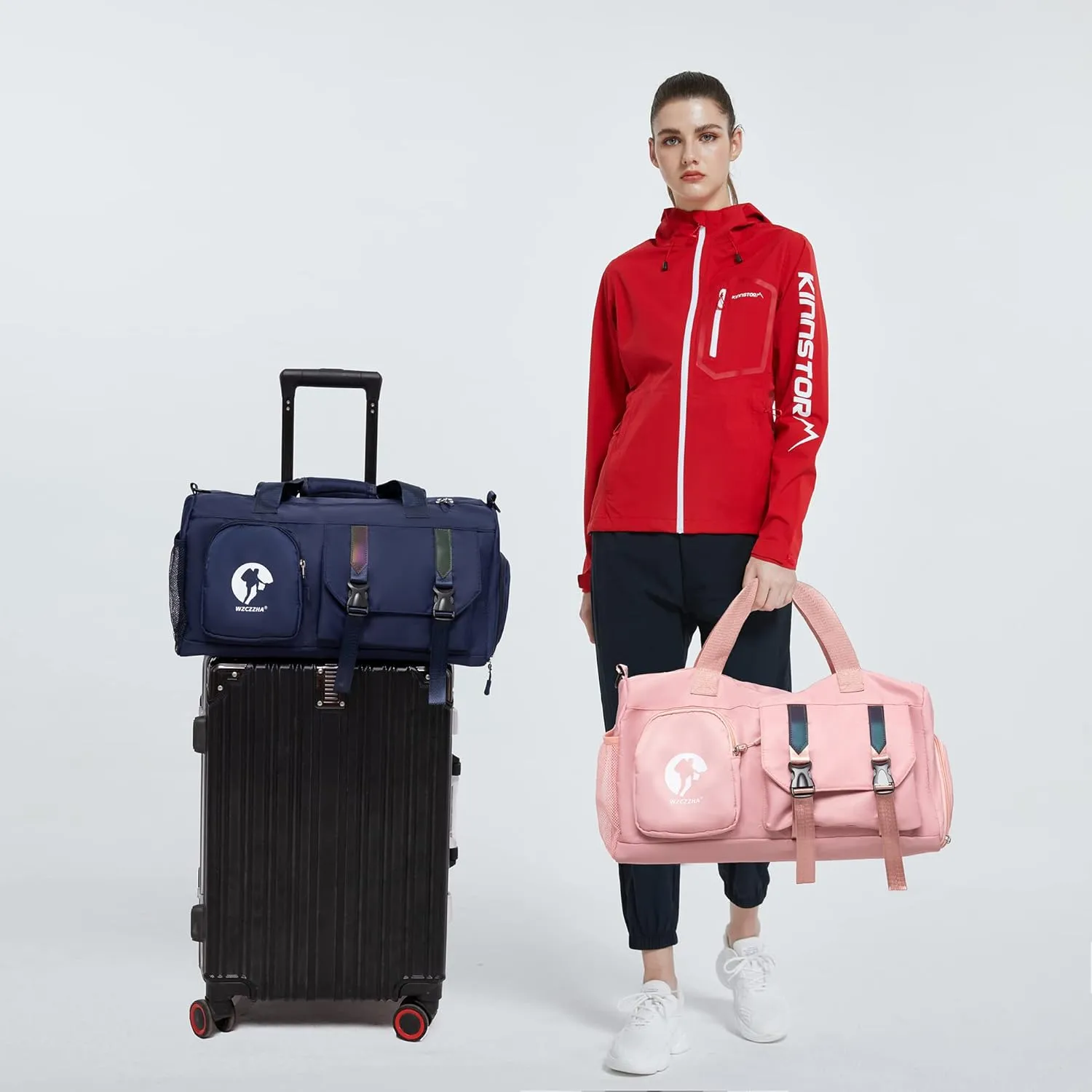 Gym Bag for Men and Women Small - 18.5"9.5"9" Duffel Travel Bag with Compartment, Gymnastics Equipment Bags