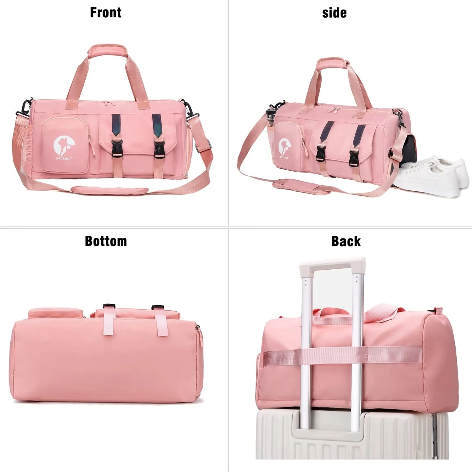 Gym Bag for Men and Women Small - 18.5"9.5"9" Duffel Travel Bag with Compartment, Gymnastics Equipment Bags