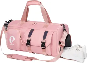 Gym Bag for Men and Women Small - 18.5"9.5"9" Duffel Travel Bag with Compartment, Gymnastics Equipment Bags