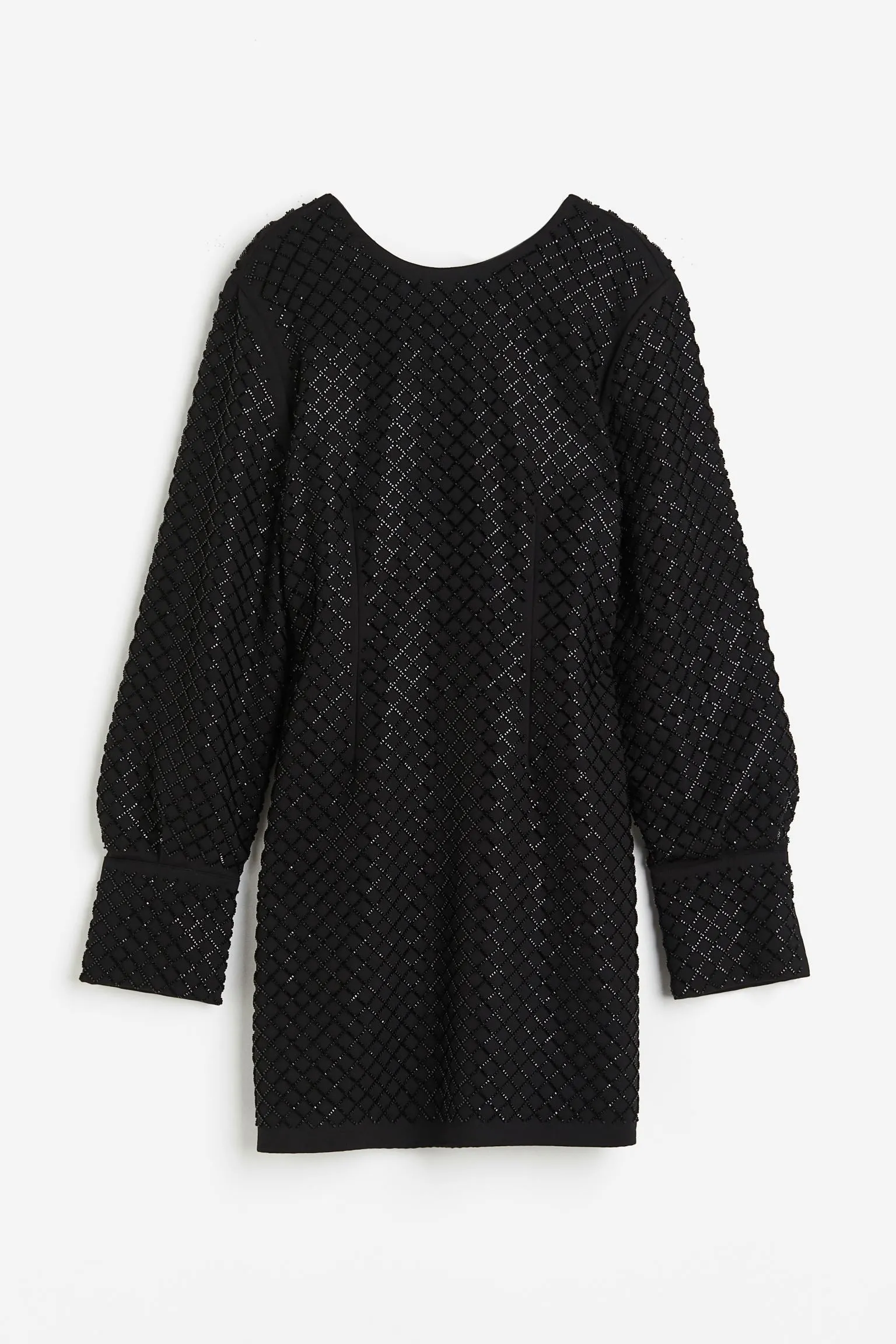 H&M Bead-decorated dress, black