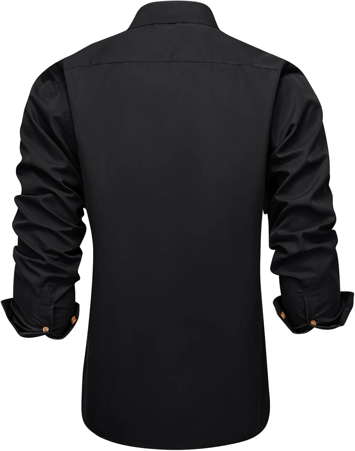 Hi-Tie Mens Dress Shirts Wrinkle Free Inner Contrast Jacquard Long Sleeve Casual Button Down Shirt Business Party Wedding
