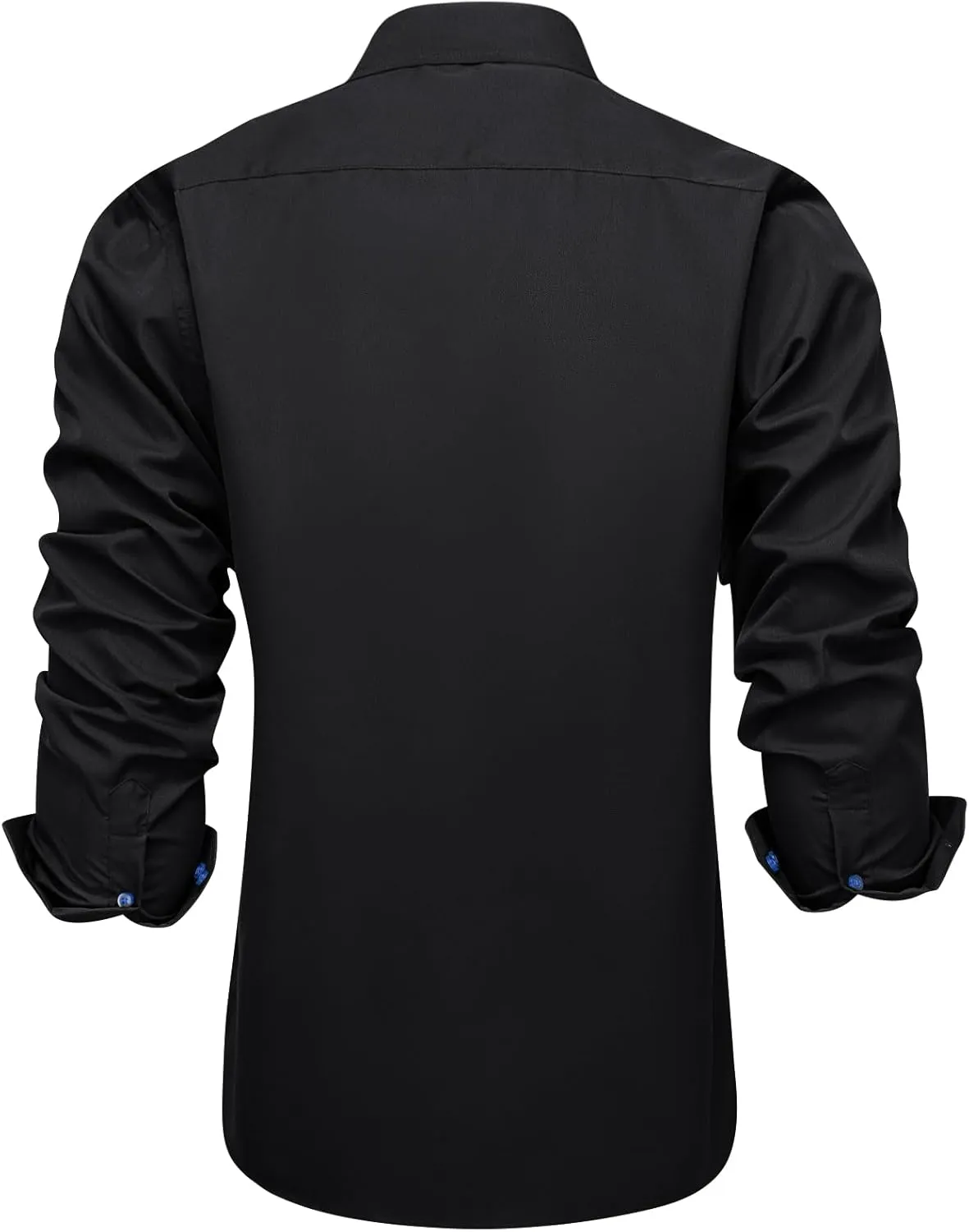Hi-Tie Mens Dress Shirts Wrinkle Free Inner Contrast Jacquard Long Sleeve Casual Button Down Shirt Business Party Wedding