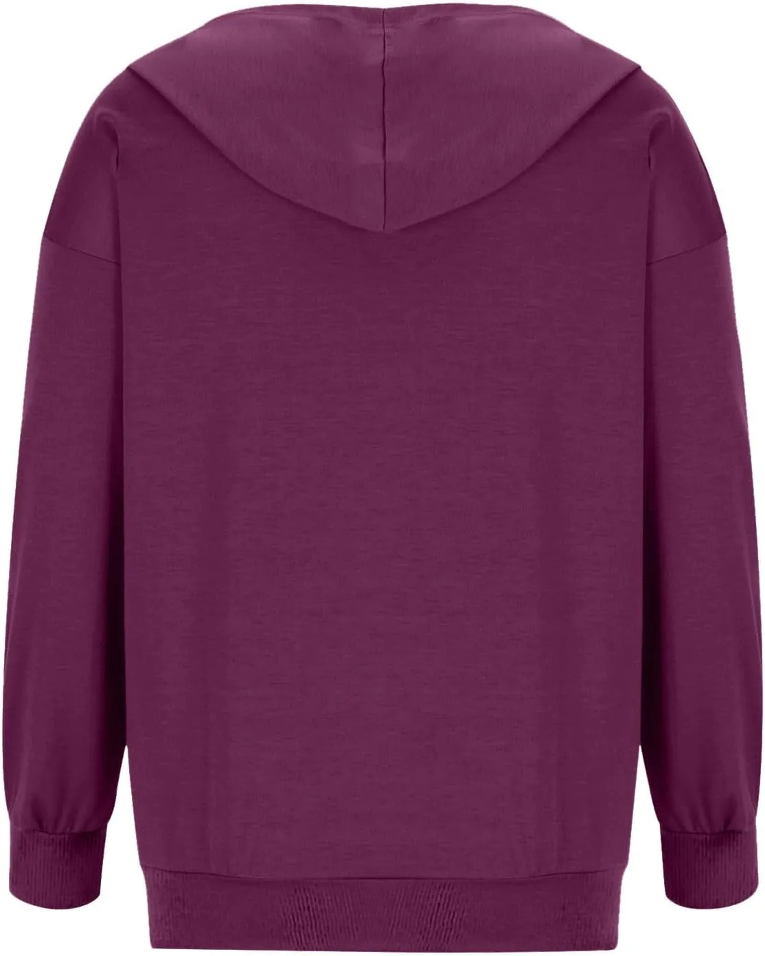 Hoodie Oversized Coat for Women Solid Color Pockets Cardigan Sweatshirts Long Sleeves Zipper Jackets Cardigan Winter