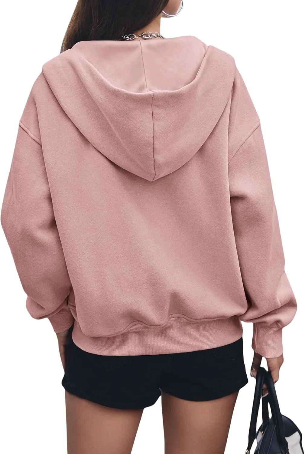 Hoodies for Women Zip Up Hoodie Y2K Tops Long Sleeve Loose Sweatshirt Fleece Jacket Fashion Trendy Fall Winter Clothes