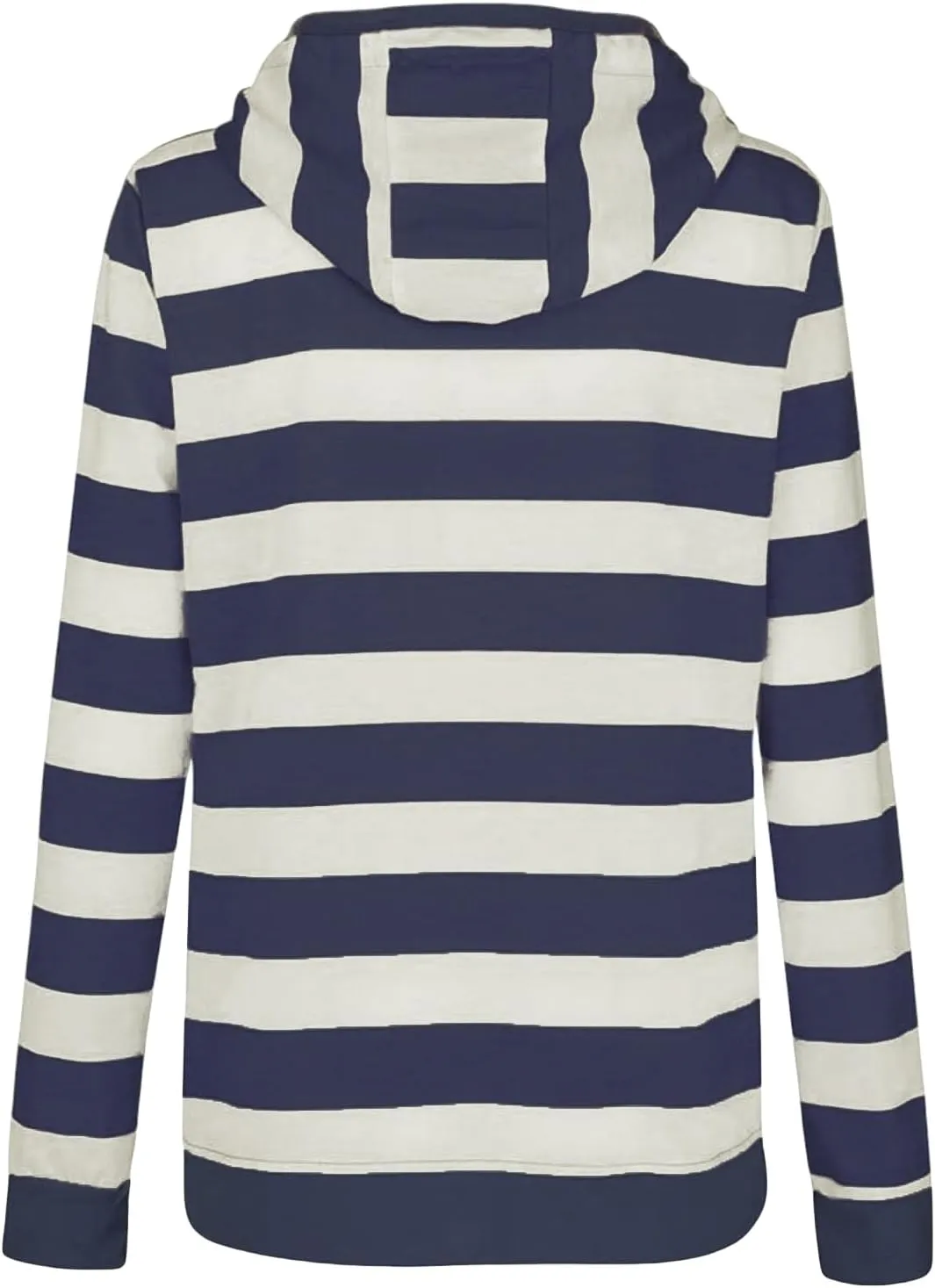 Hoodies for Womens Oversized Striped Hooded Sweatshirt Full Zip Classic Drawstring Jackets Casual Coat Tops Pockets