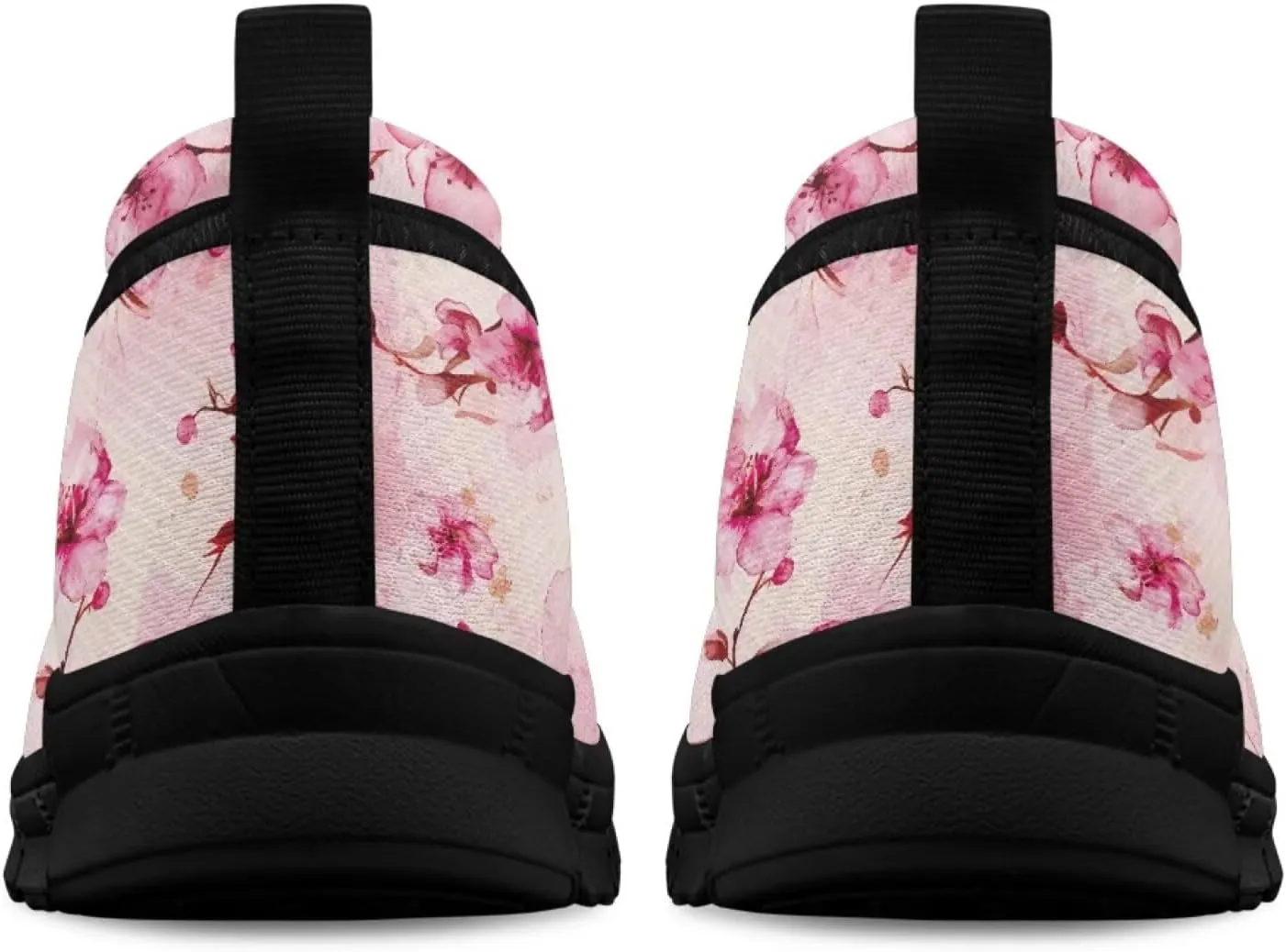 Howilath Flower Print Women Mesh Flats Shoes Athletic Shoes Breathable Loafers Shoes Slip-on Walking Sneakers