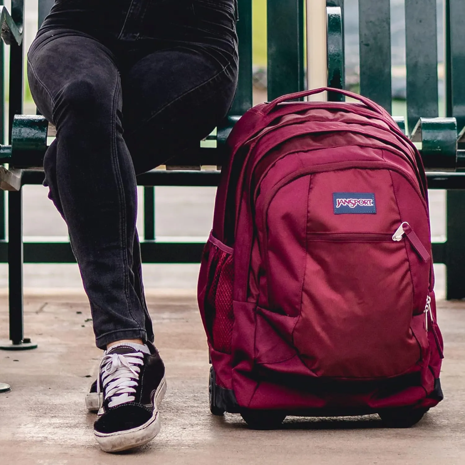 JanSport Driver 8 Rolling Backpack - Wheeled Travel Bag with 15-Inch Laptop Sleeve, One Size, Cosmic City