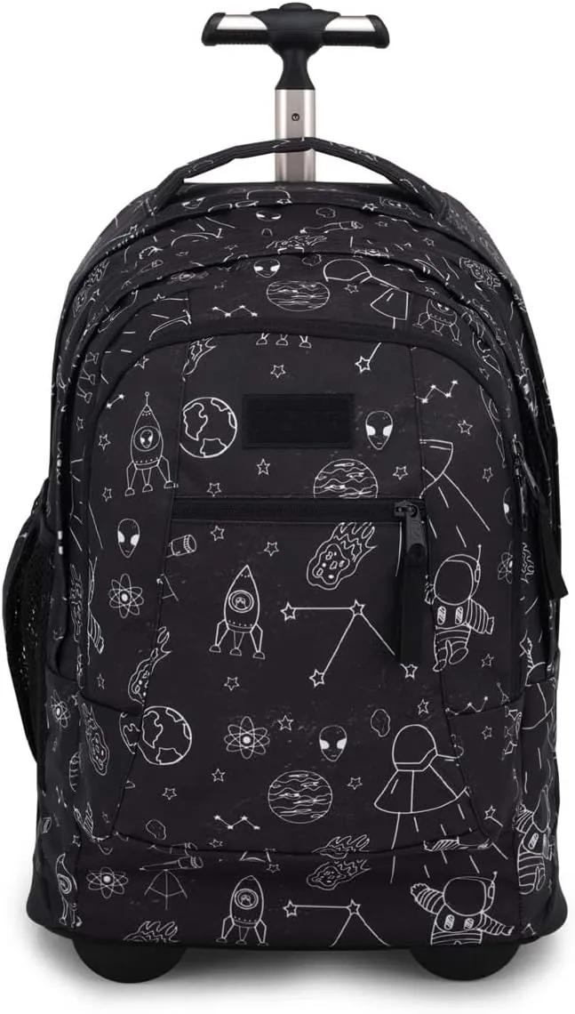 JanSport Driver 8 Rolling Backpack - Wheeled Travel Bag with 15-Inch Laptop Sleeve, One Size, Cosmic City