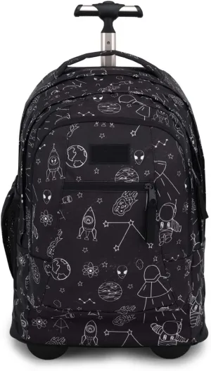 JanSport Driver 8 Rolling Backpack - Wheeled Travel Bag with 15-Inch Laptop Sleeve, One Size, Cosmic City