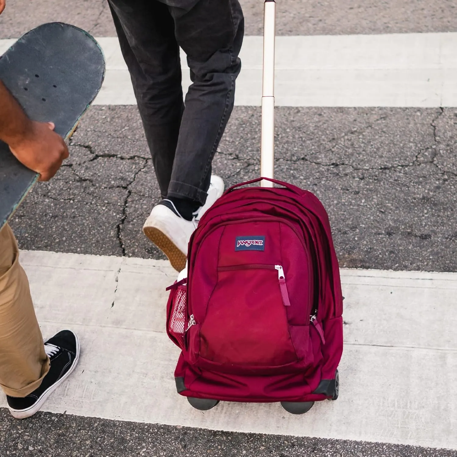 JanSport Driver 8 Rolling Backpack - Wheeled Travel Bag with 15-Inch Laptop Sleeve, One Size, Cosmic City