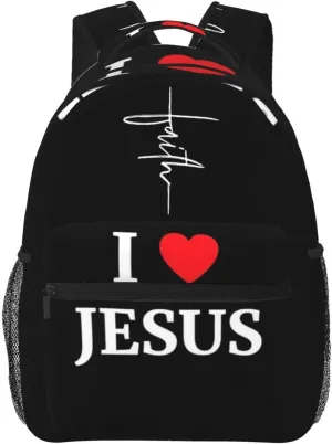 Jesus Backpacks Laptop Bookbag Computer Bag Hiking Travel Daypack for Women Men