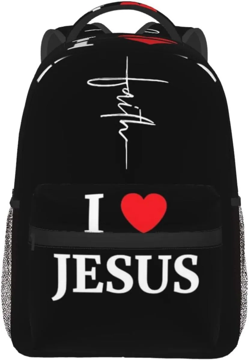 Jesus Backpacks Laptop Bookbag Computer Bag Hiking Travel Daypack for Women Men