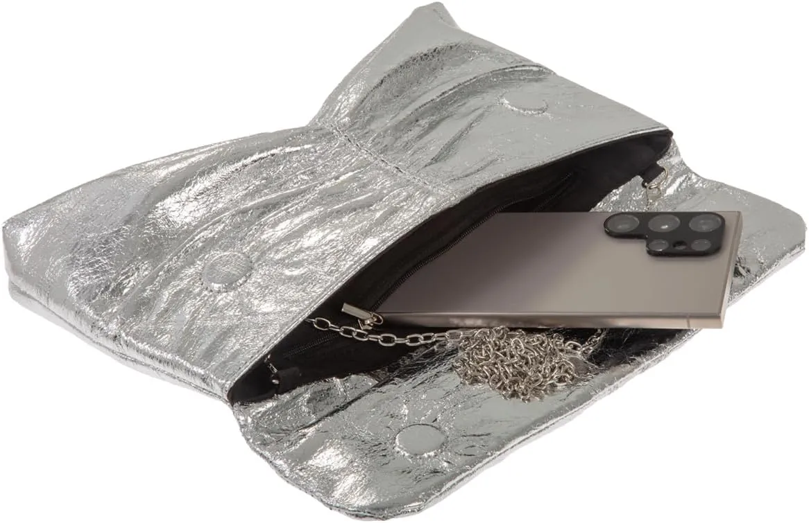 JNB Faux Leather Envelope Clutch Purse