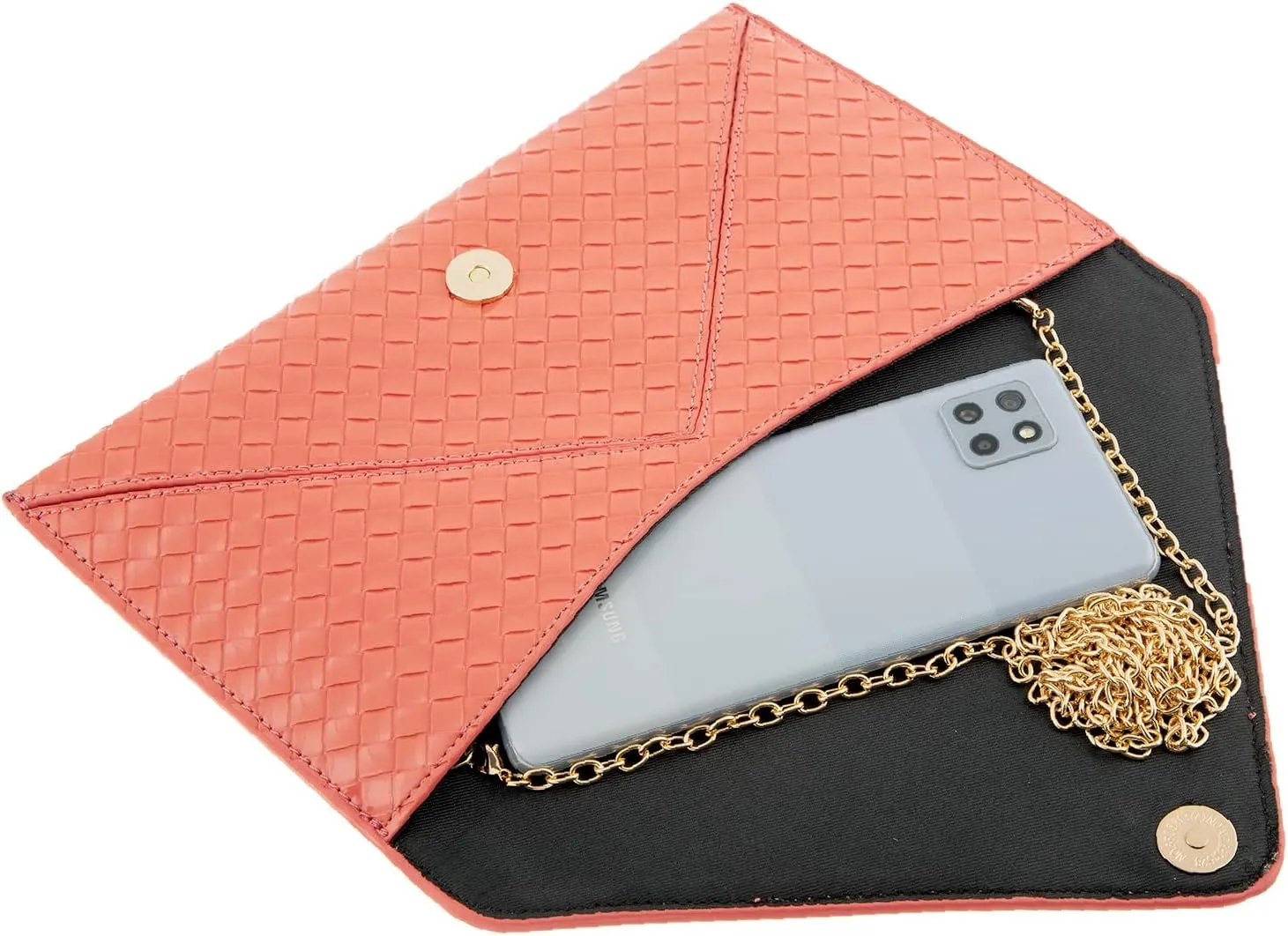 JNB Faux Patent Leather Glossy Envelope Clutch