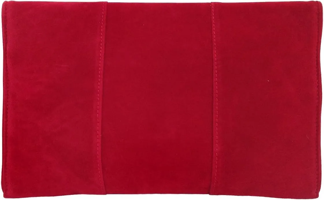 JNB Women's Faux Microsuede Envelope Clutch
