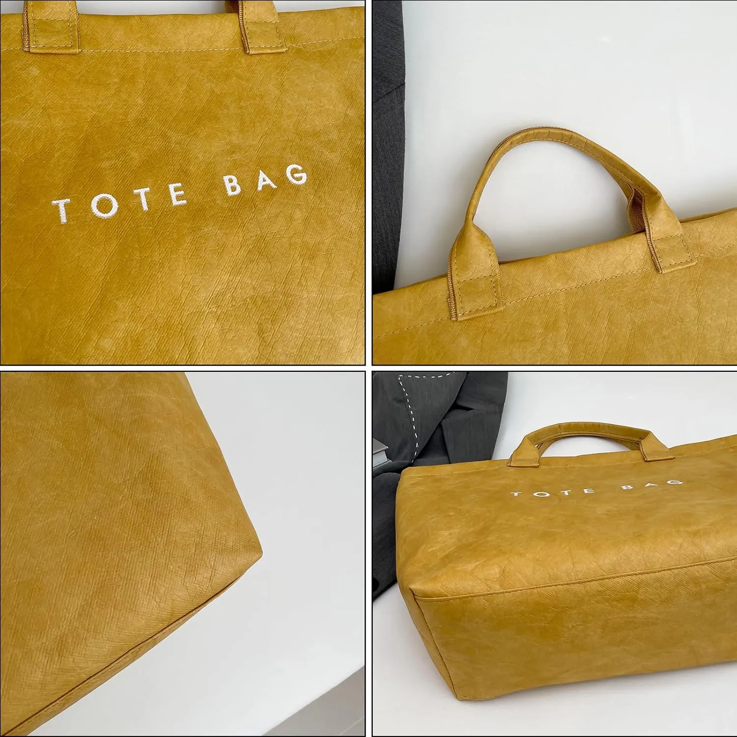 JQAliMOVV Extra Large Tote Bags for Women with Handles Dupont Paper Letters Print Handbag Oversized Tote Bag for Work