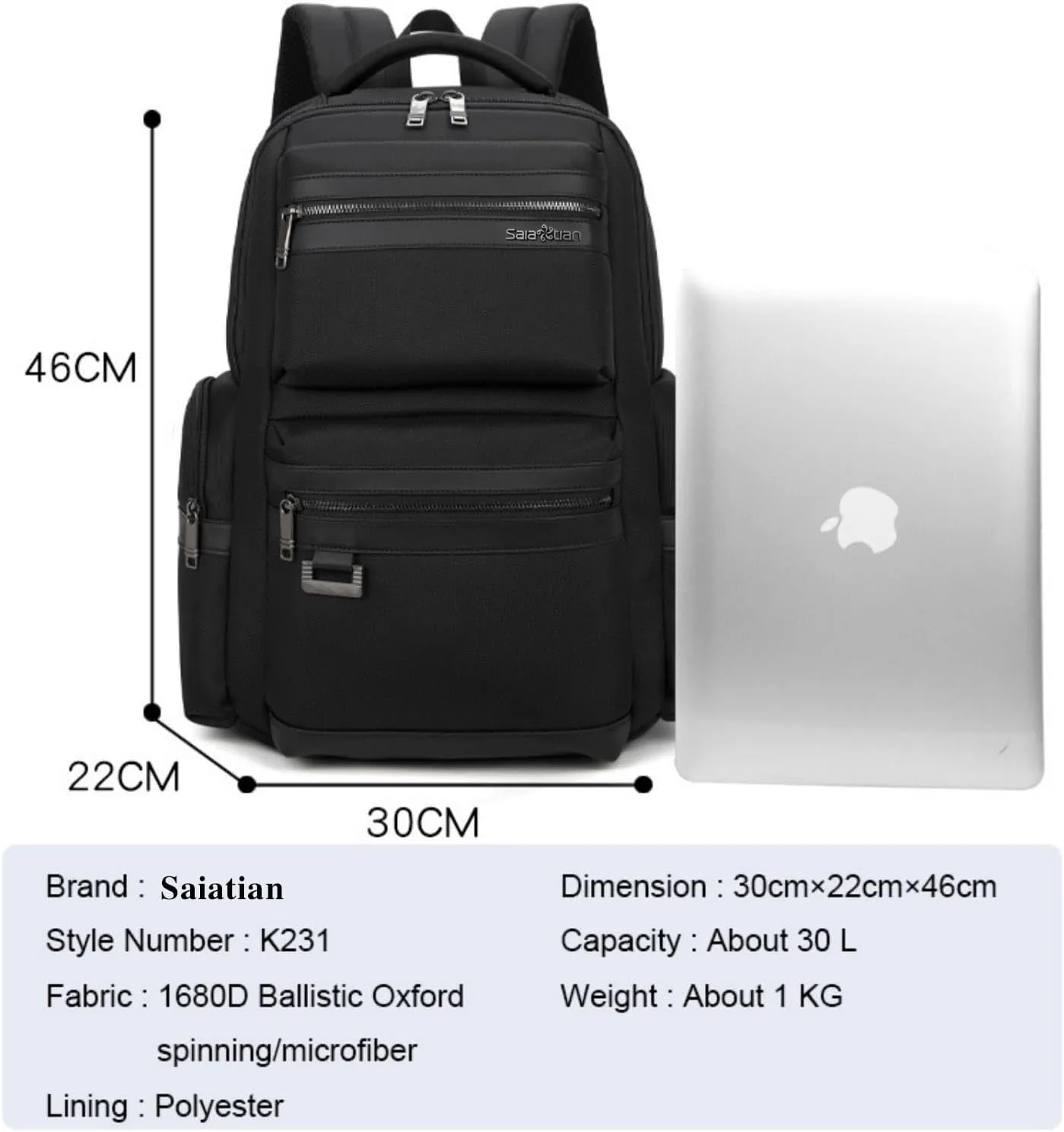 Laptop Backpack for Men,Laptop Backpack Casual Business Bag Large Capacity Business Travel Multifunctional Computer Bag work bookback for men,carry on backpack,Clean with one wipe.
