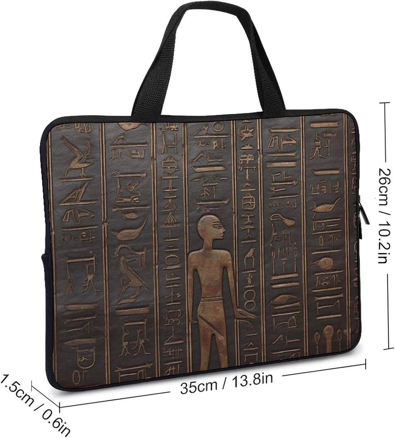Laptop Bag Ancient Egyptian Hieroglyph Computer Bag Laptop Sleeves Casual Briefcase for Women Men Universal 10-17 Inch