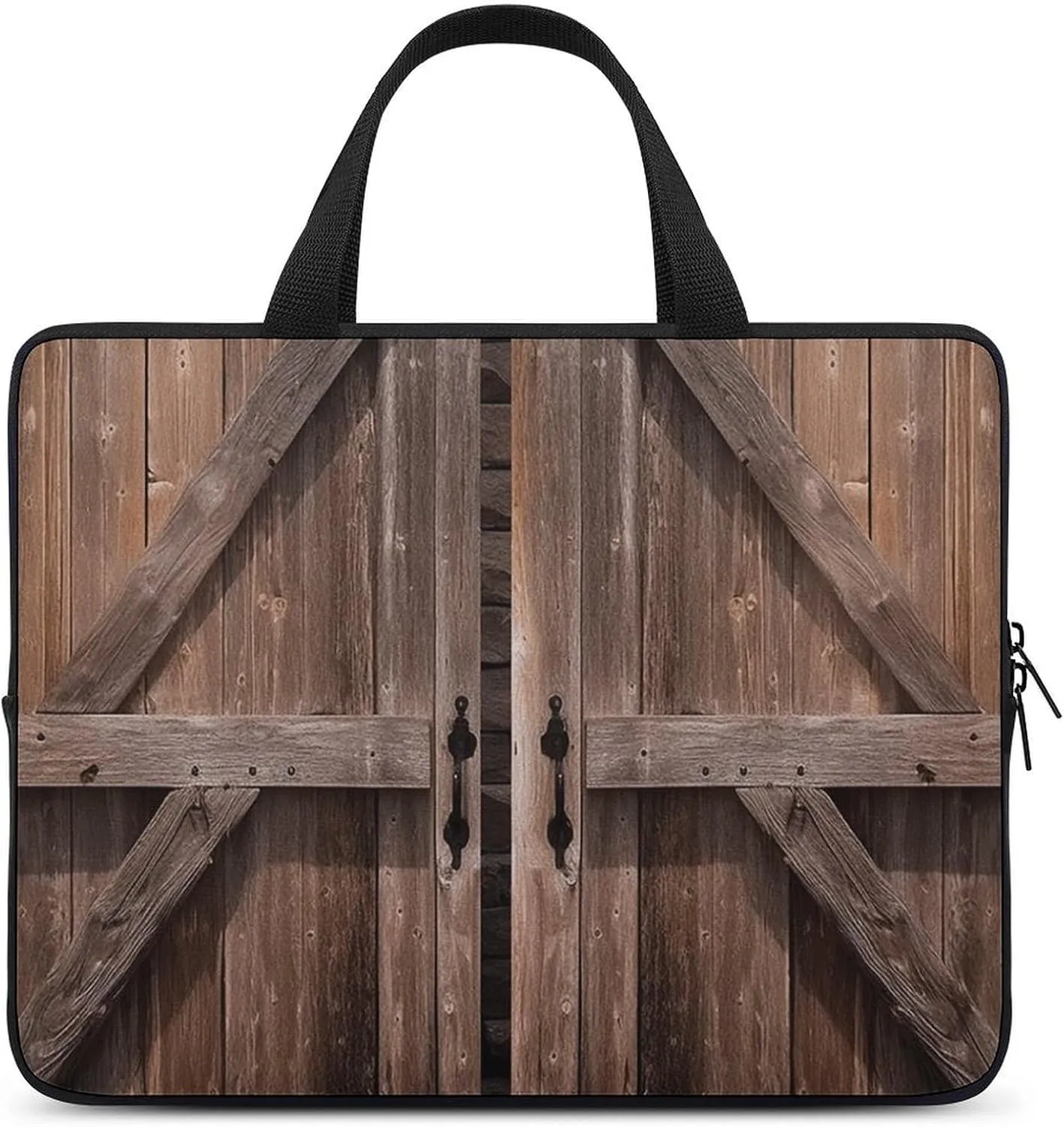 Laptop Bag Vintage Wooden Barn Door Computer Bag Laptop Sleeves Casual Briefcase for Women Men Universal 10-17 Inch