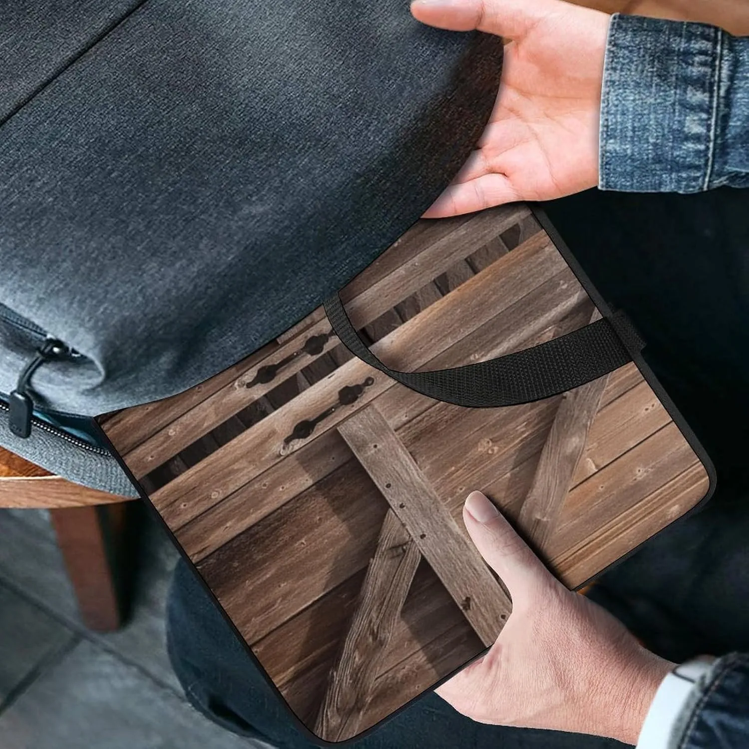 Laptop Bag Vintage Wooden Barn Door Computer Bag Laptop Sleeves Casual Briefcase for Women Men Universal 10-17 Inch