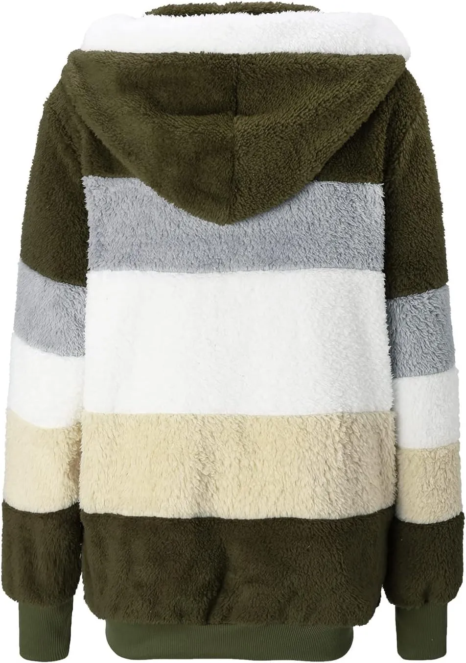 LCMTWX Womens Winter Jacket Coats Solid Color Artificial Wool Zipper Drawstring Long-Sleeved Thermal Sweatshirt Outerwear