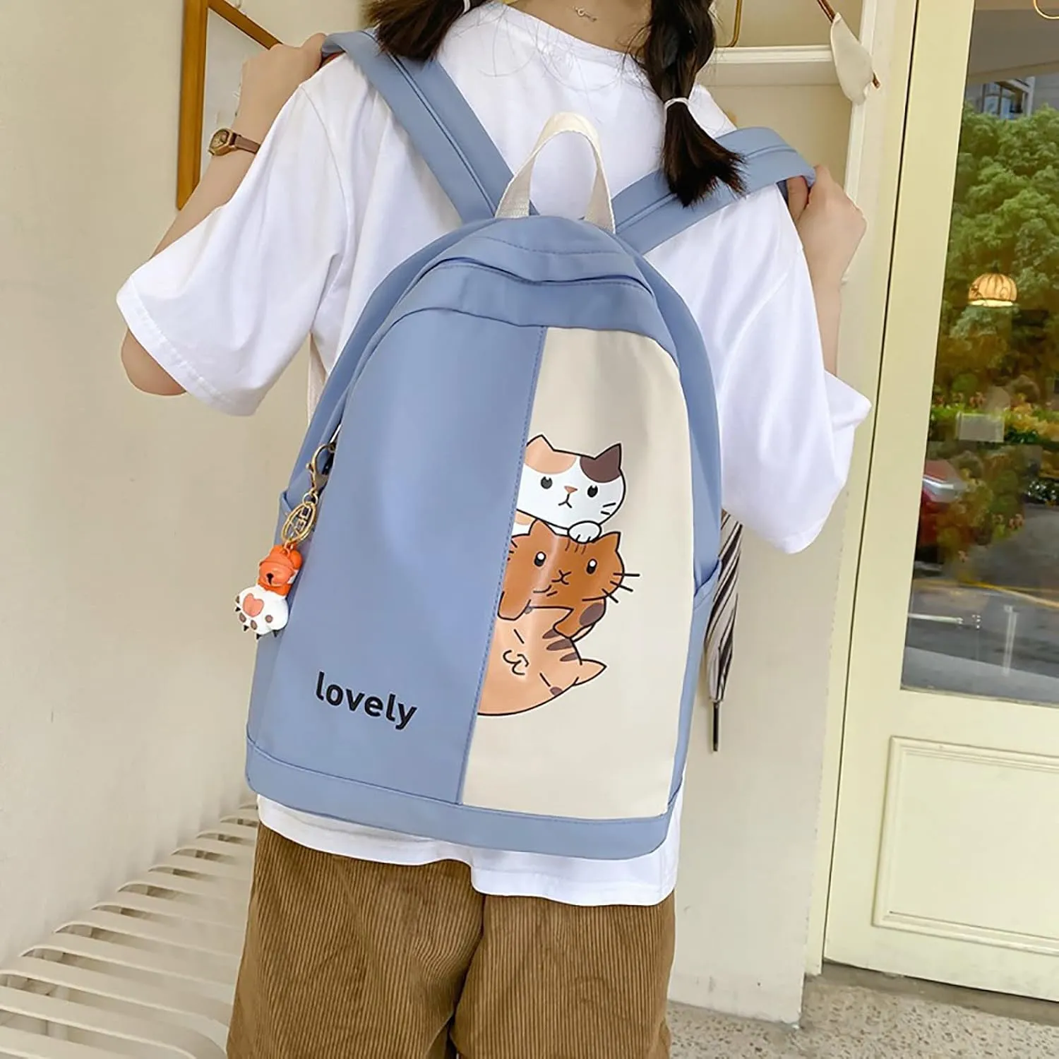 Leather Backpack Purse for Women Lightweight Casual Comfortable Shoulder Lunch Bags Womens Purses and Handbags(BU2)
