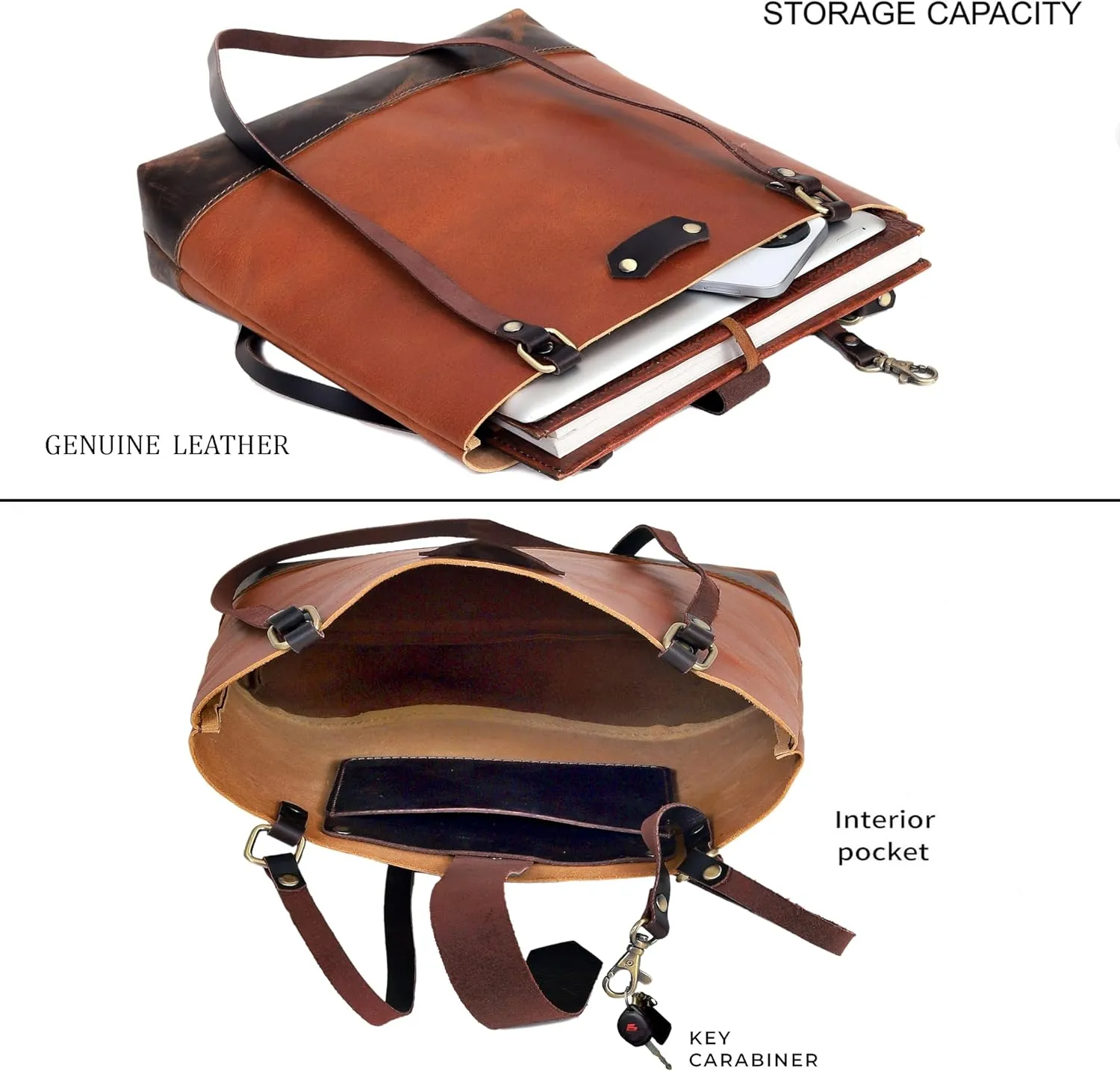Leather Shoulder Tote Bag for Women, Satchel, Travel Bag, Shopping Carry Messenger Multipurpose Handbag