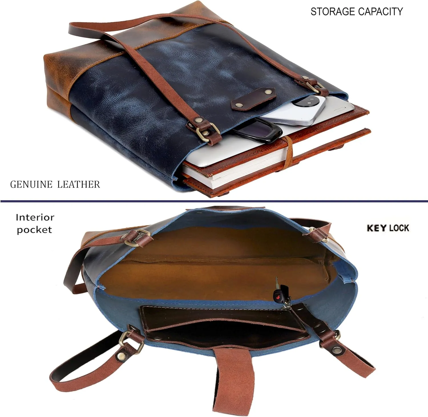 Leather Shoulder Tote Bag for Women, Satchel, Travel Bag, Shopping Carry Messenger Multipurpose Handbag