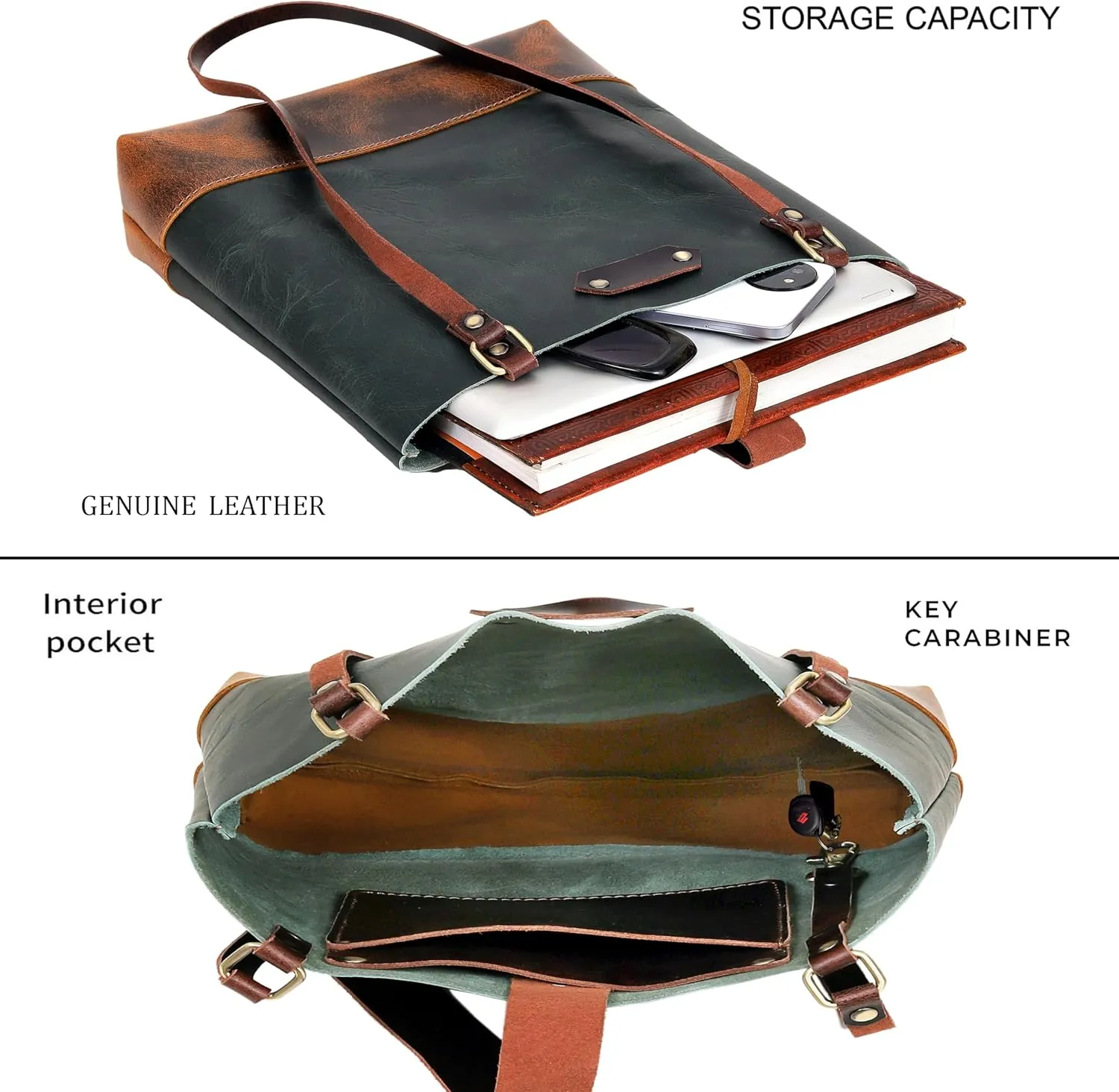 Leather Shoulder Tote Bag for Women, Satchel, Travel Bag, Shopping Carry Messenger Multipurpose Handbag
