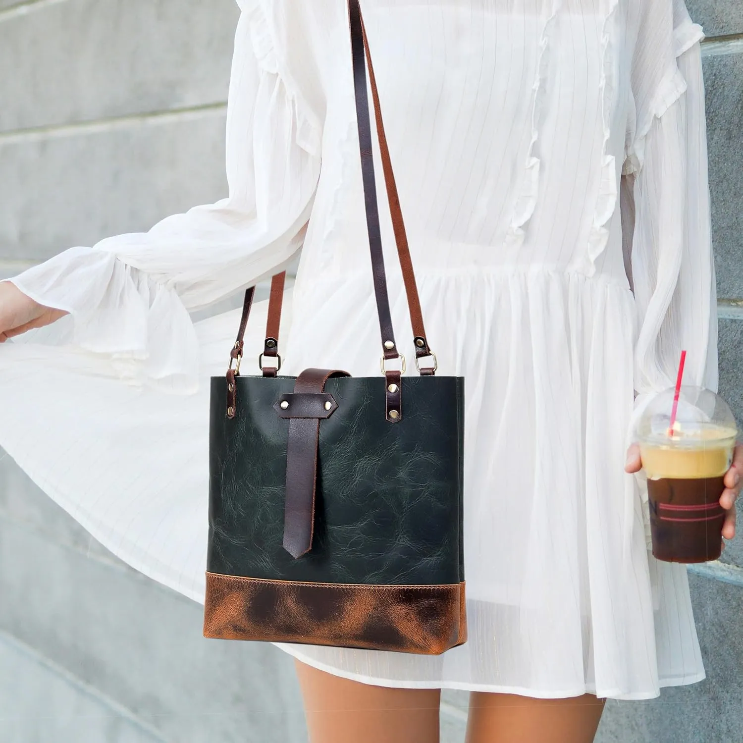 Leather Shoulder Tote Bag for Women, Satchel, Travel Bag, Shopping Carry Messenger Multipurpose Handbag