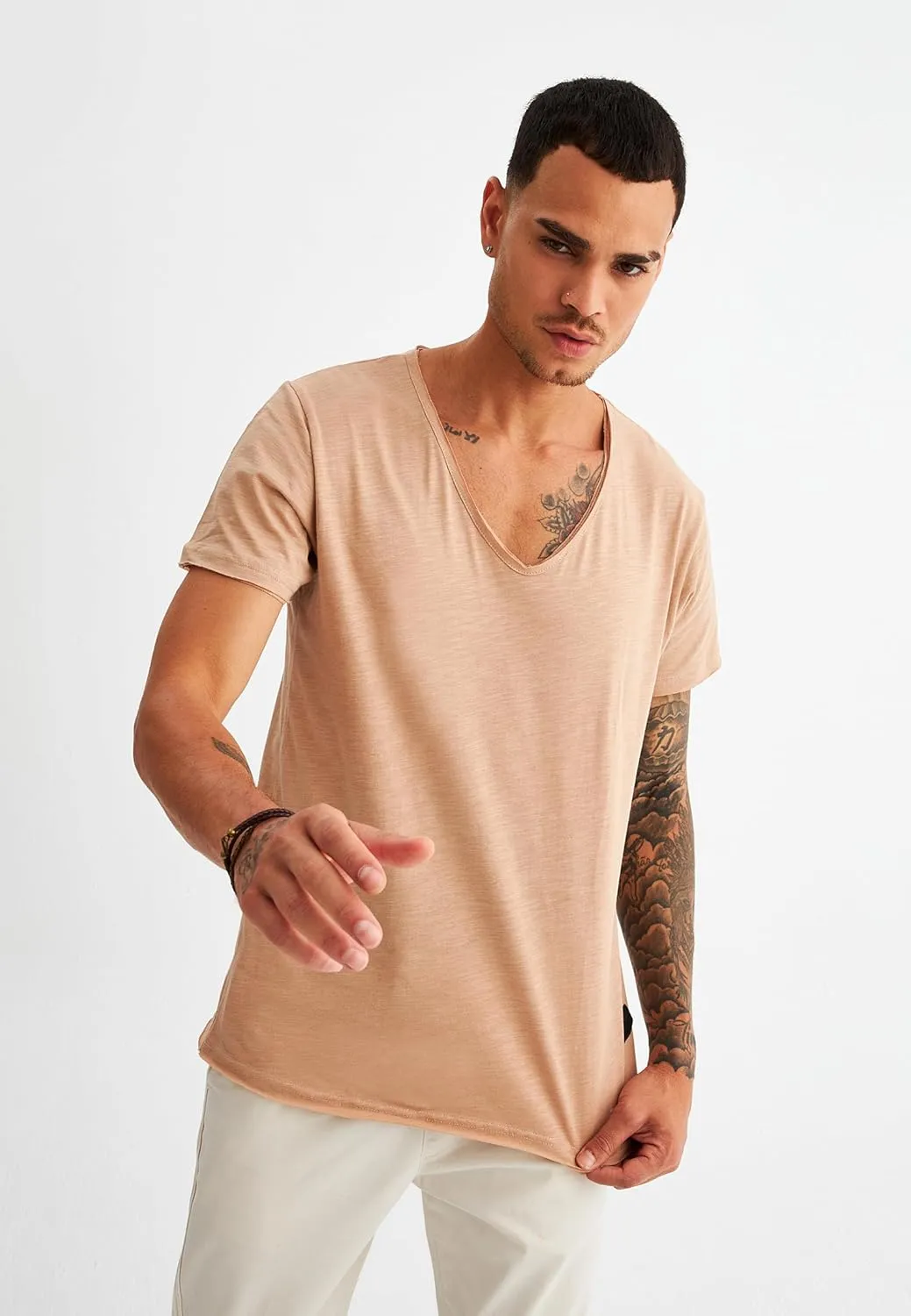 Leif Nelson Men's Oversized Long Sleeve T-shirt Sweatshirt LN6280