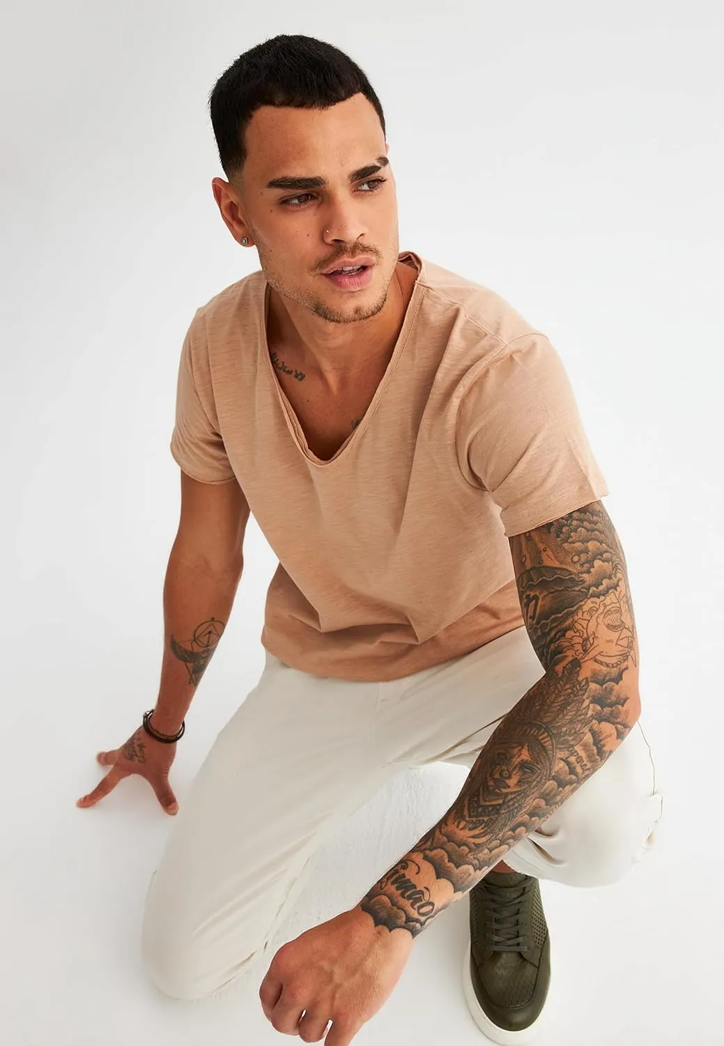 Leif Nelson Men's Oversized Long Sleeve T-shirt Sweatshirt LN6280