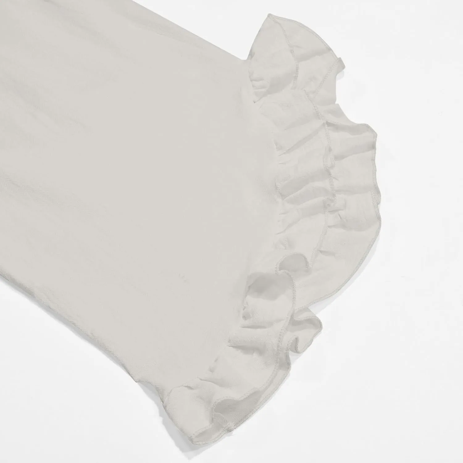 Linen Pants Women Petite Smocked High Waist Ruffle Hem Wide Leg Palazzo Pants Flowy Summer Boho Beach Trousers Pockets
