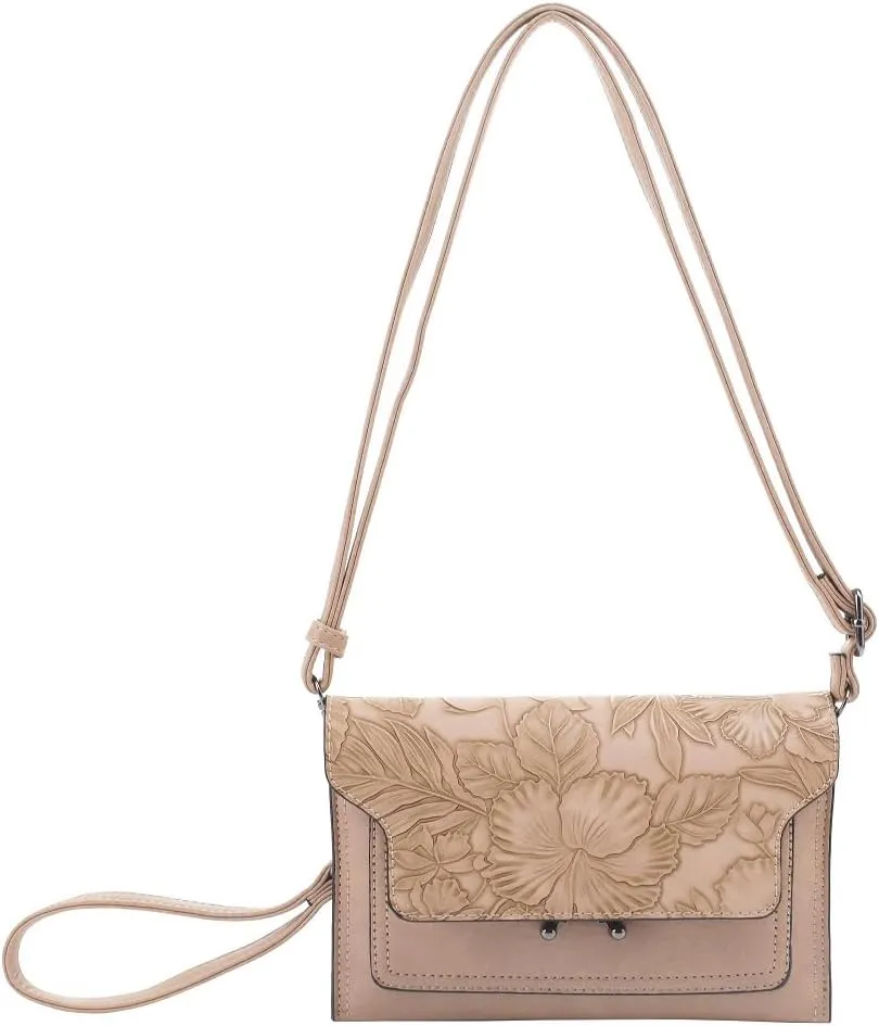 Liz Soto Kate Small Clutch Purses for Women - Vegan Leather Cross Body Shoulder Bag or Handbag with Adjustable Straps