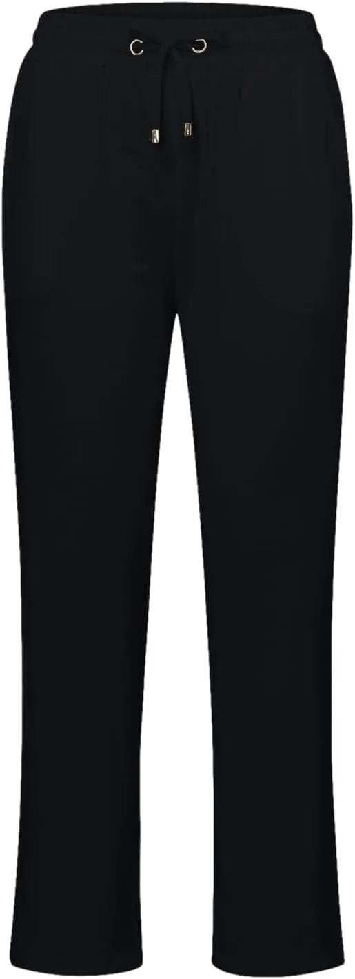 Lmdudan 2025 Women's Cotton Linen Pants Summer High Waisted Palazzo Pants Wide Leg Drawstring Elastic Waist Loose Trousers