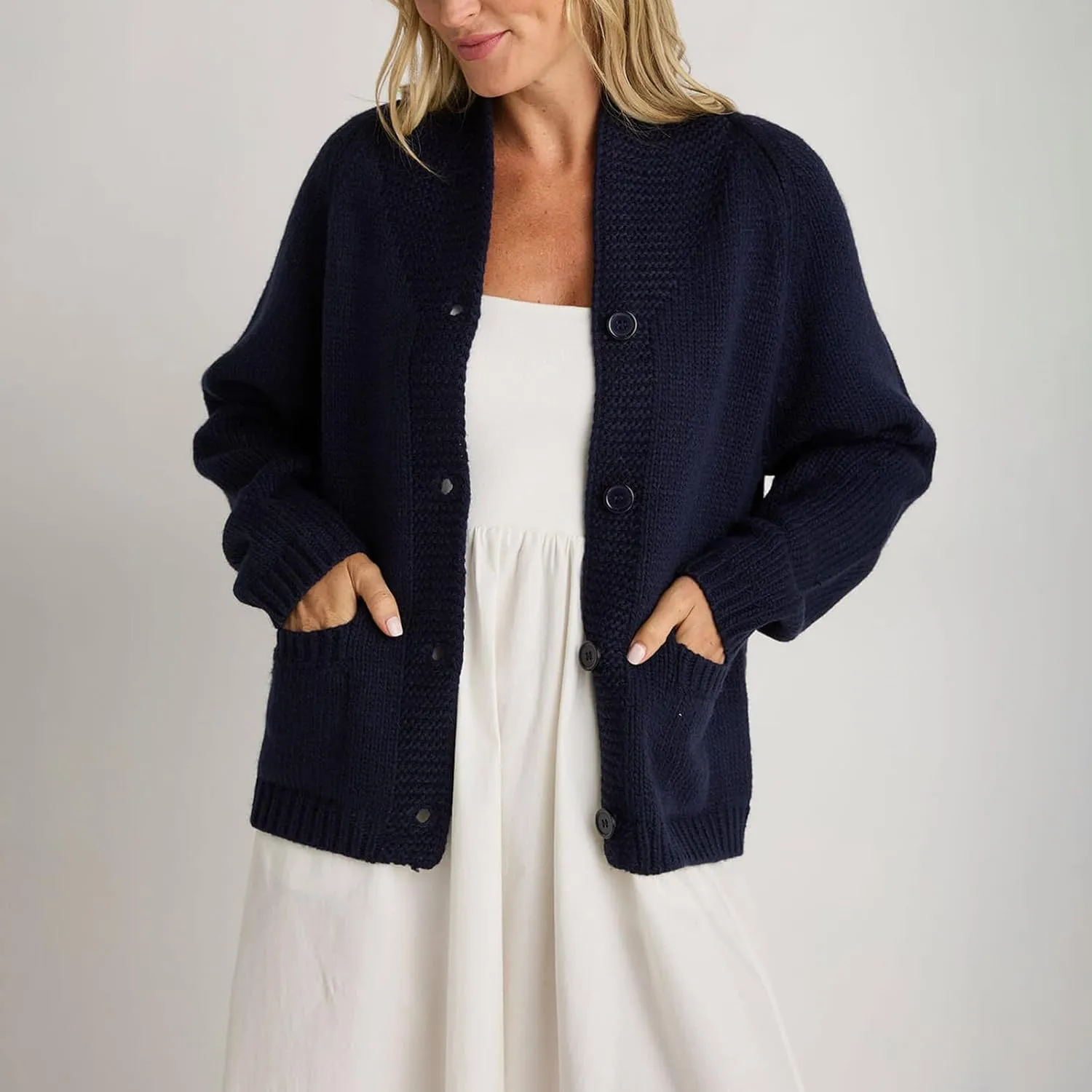 Lobster Knit Sweater Cardigan for Women Y2K Chunky Open Front Vintage Lightweight Knitwear Cardigans
