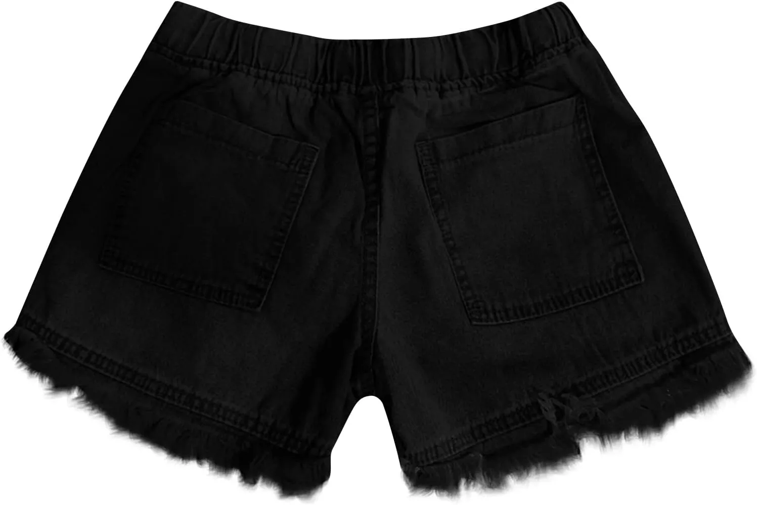 Lpmadey Women's Summer High Waisted Denim Shorts Frayed Raw Hem Casual Short Jeans Stretchy Denim Jeans Shorts with Pockets