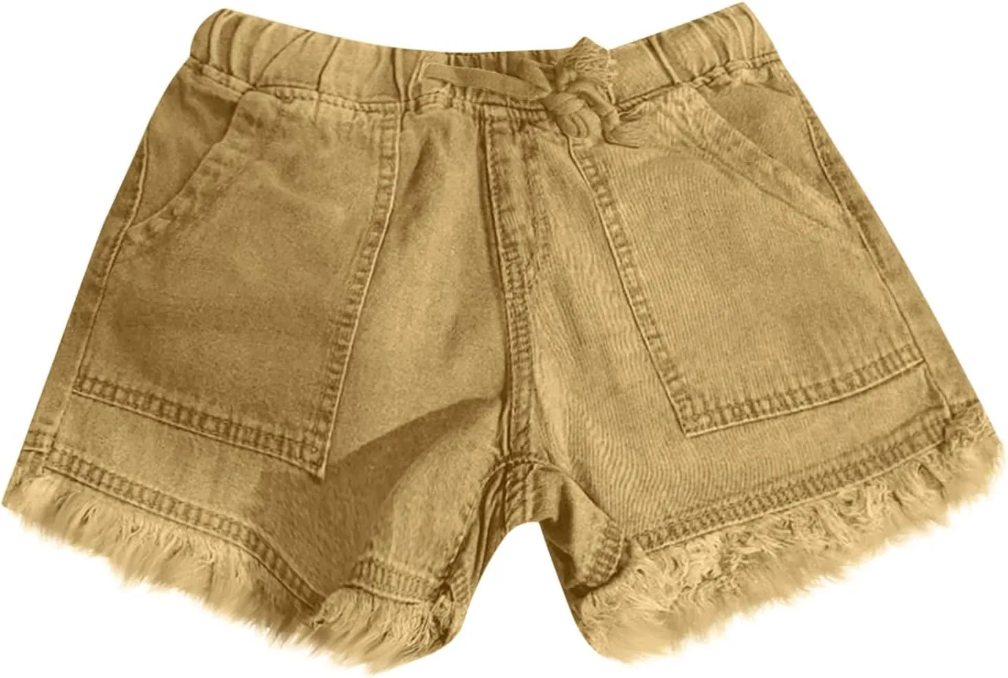 Lpmadey Women's Summer High Waisted Denim Shorts Frayed Raw Hem Casual Short Jeans Stretchy Denim Jeans Shorts with Pockets