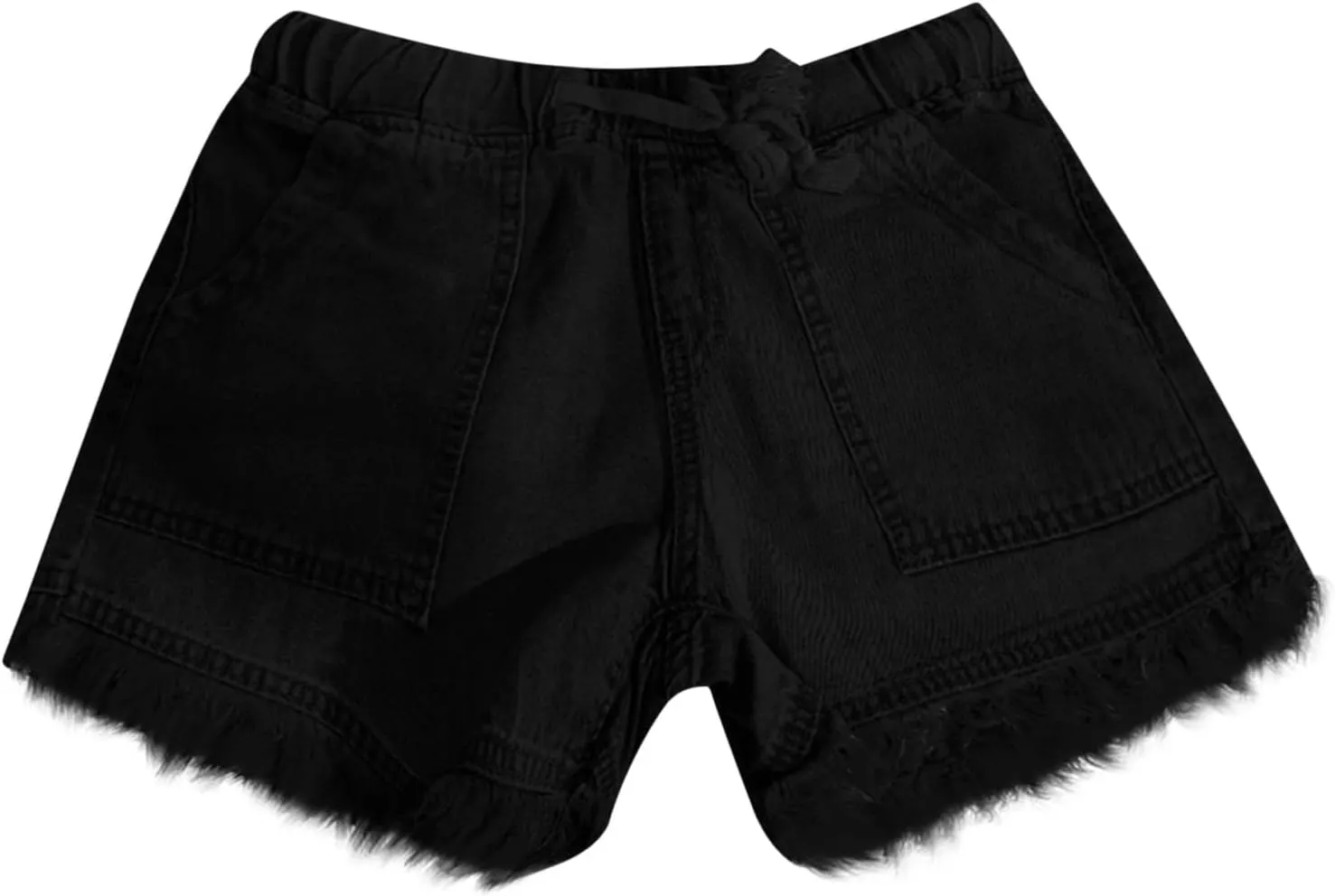 Lpmadey Women's Summer High Waisted Denim Shorts Frayed Raw Hem Casual Short Jeans Stretchy Denim Jeans Shorts with Pockets