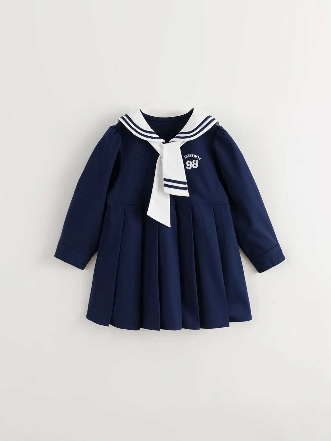 MARC & JANIE Girls Peter Pan Collar Dresses with Ties 241262