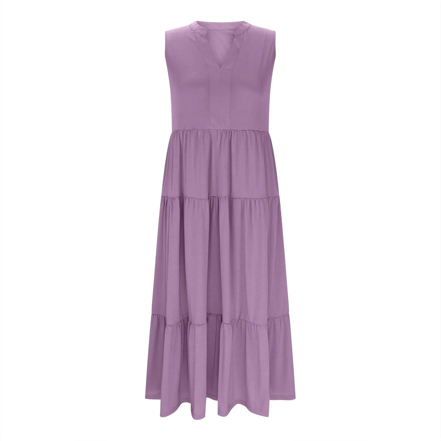 Maxi Sundresses for Women 2025 V Neck Sleeveless Summer Tank Dress Tiered A Line Flowy Dresses Boho Beach Sundress