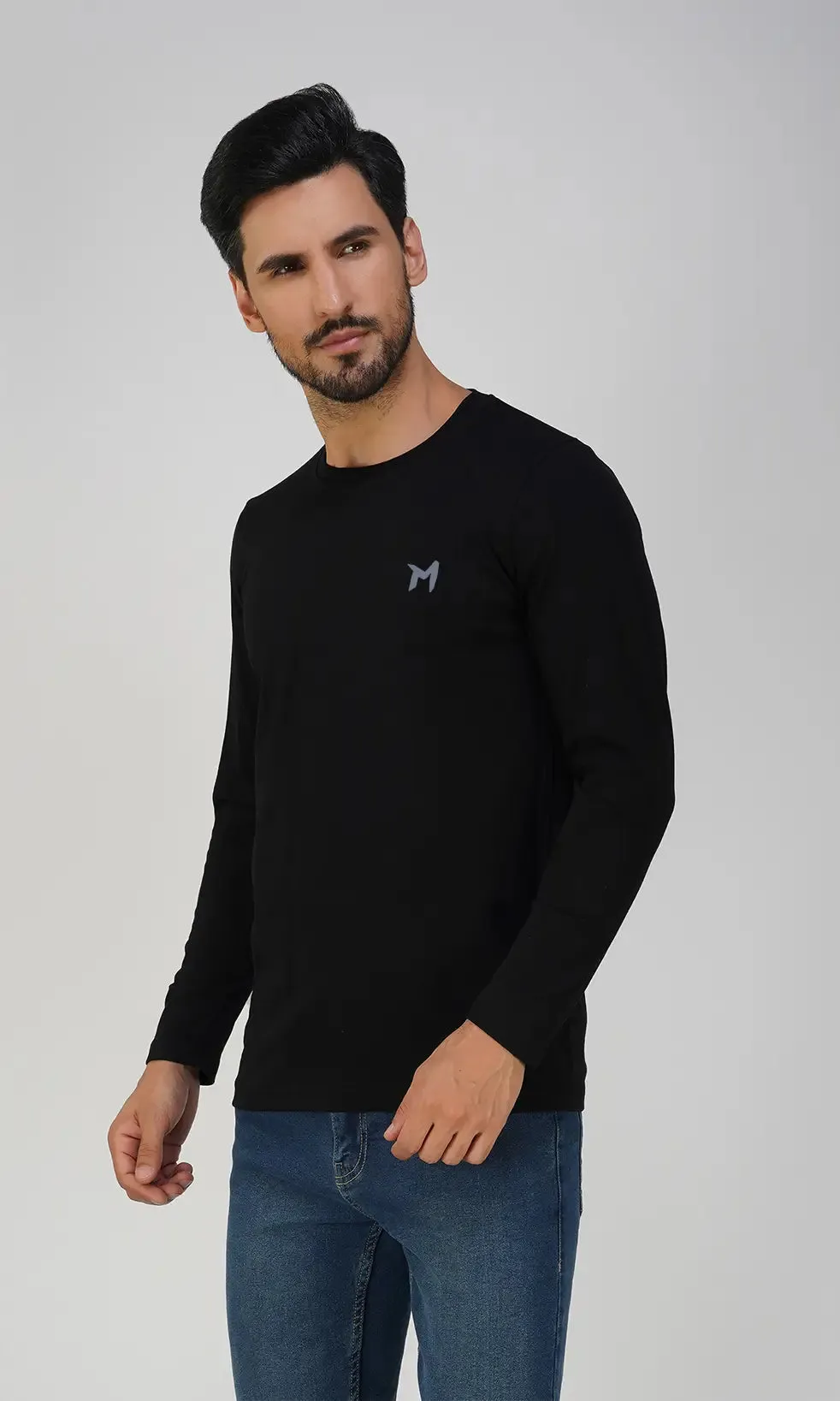 Mebadass Combo Men's FullSleeves T-Shirts- Pack of 2(Black)