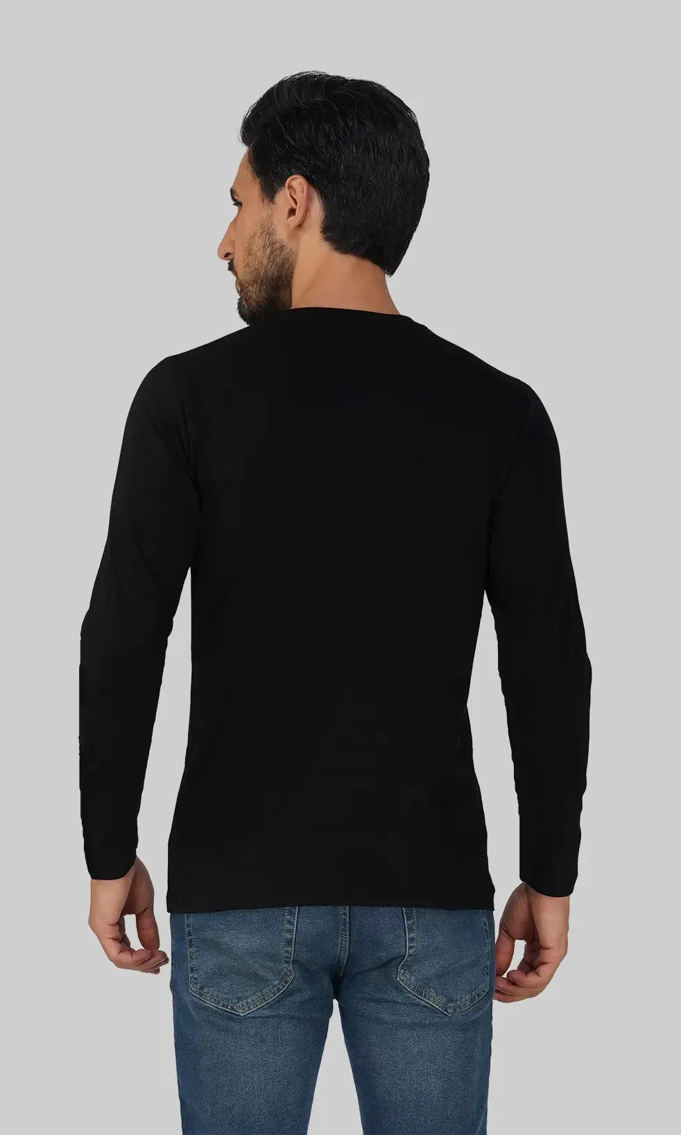 Mebadass Combo Men's FullSleeves T-Shirts- Pack of 2(Black)