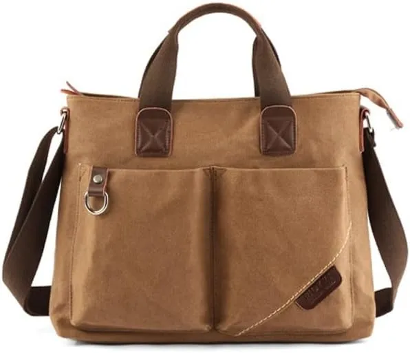 Men Canvas Bag Washable Briefcase Travel Suitcase Messenger Shoulder Tote Pack Handbag