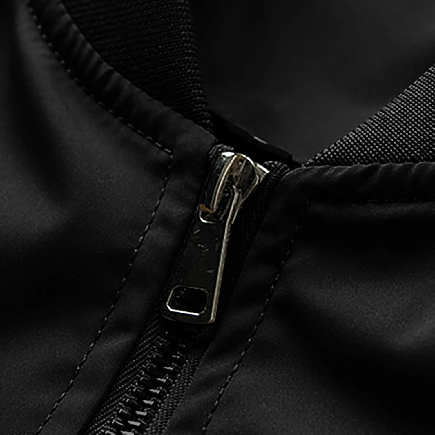 Men'S Bomber Jacket Casual Stand Collar Coat Lightweight Windbreaker Zip Up Coat with Pocket Outer Wear Jacket