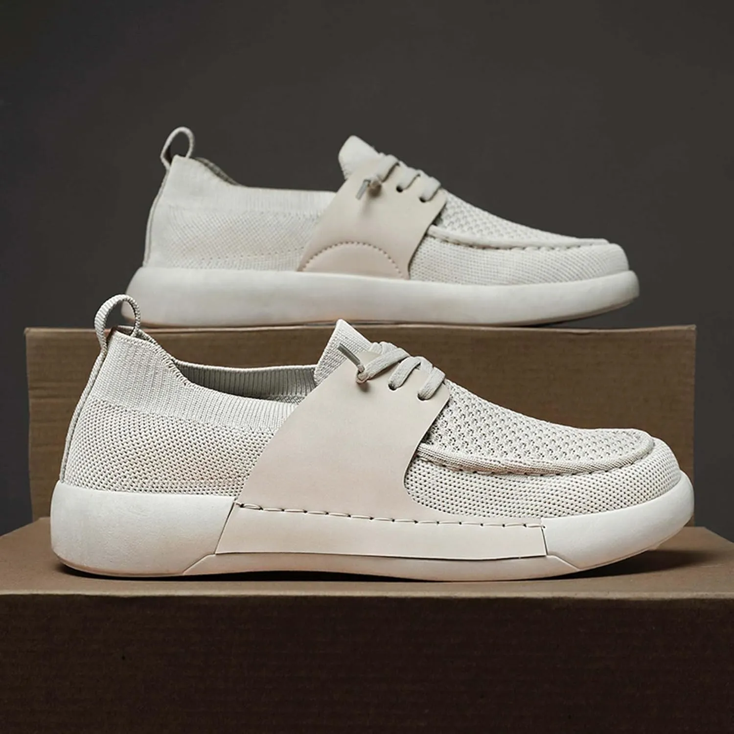 Men's Breathable Loafers Lightweight Soft Sole Casual Walking Outdoor Sports Running Tennis Fitness Comfortable Work Shoes