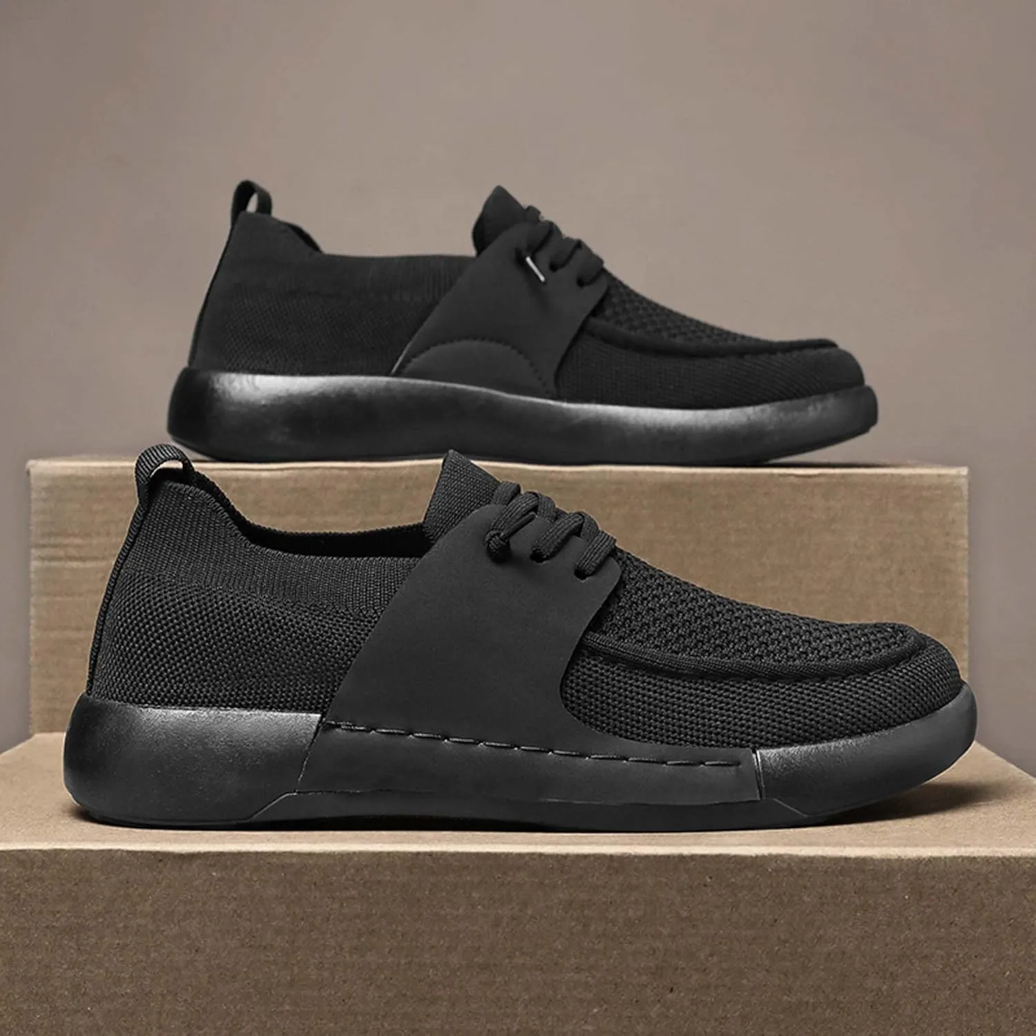 Men's Breathable Loafers Lightweight Soft Sole Casual Walking Outdoor Sports Running Tennis Fitness Comfortable Work Shoes