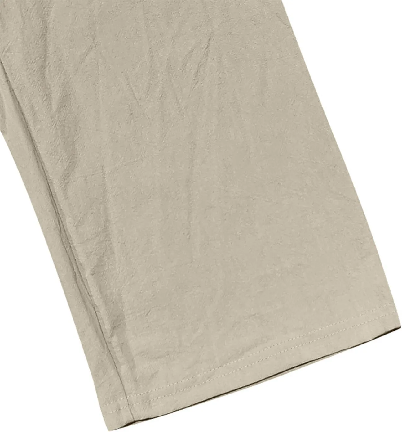 Men's Cotton Linen Pants Summer Elastic Waist Drawstring Trouser with Pockets Casual Solid Color Loose Button Pant
