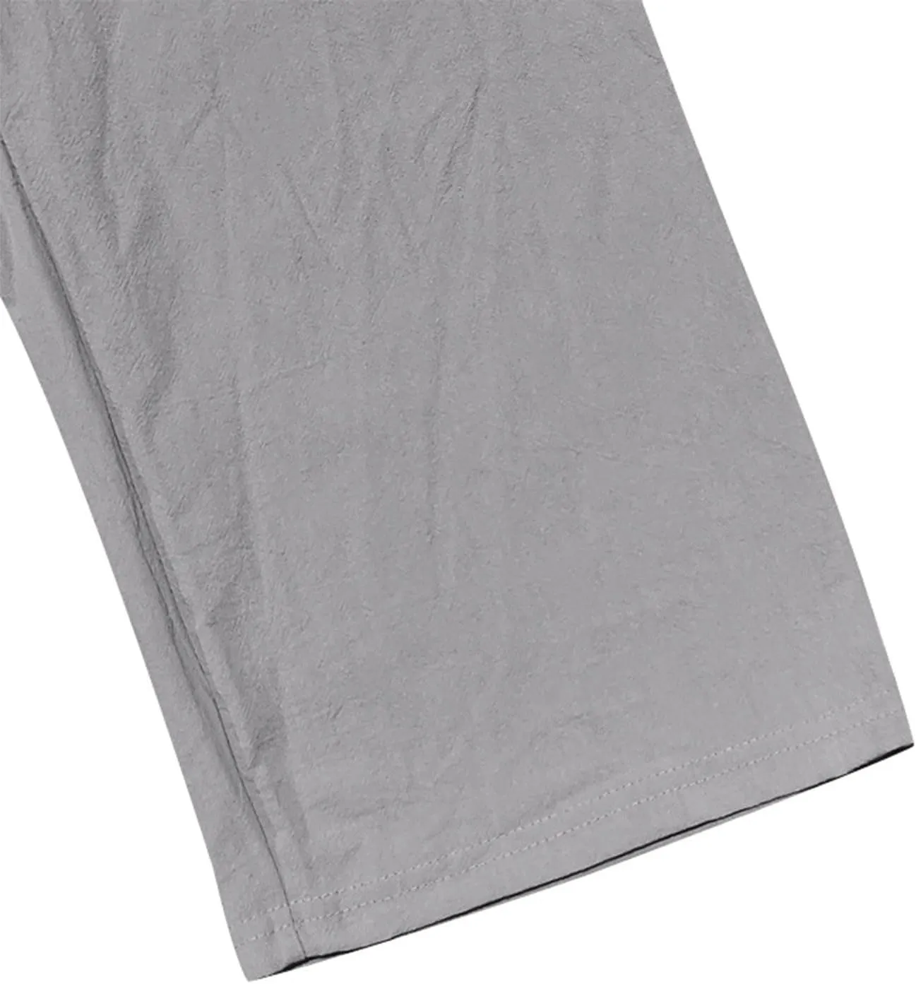 Men's Cotton Linen Pants Summer Elastic Waist Drawstring Trouser with Pockets Casual Solid Color Loose Button Pant