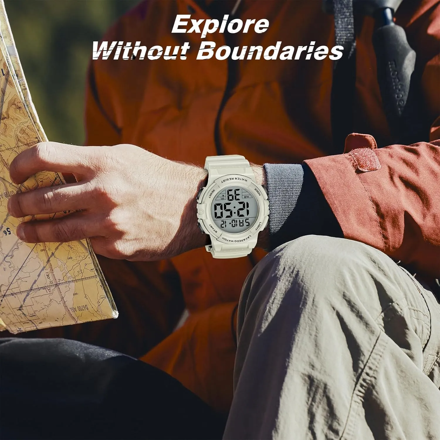 Mens Digital Watch, Sport Military Watches for Men Waterproof LED Screen Large Face Tactical Watch with Backlight Alarm Stopwatch Wrist Watch
